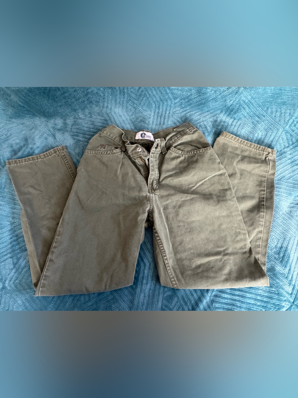 Arizona Jean Company Kids Olive Green Straight-Leg Pants